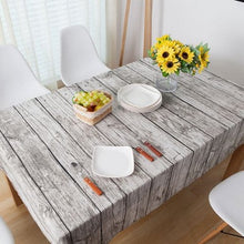 Load image into Gallery viewer, Wood Grain Tablecloth Linen and Cotton Creative Tree Pattern Striped Table Cloth Natural Wood Color Home Kitchen Table Cover
