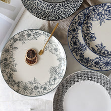 Load image into Gallery viewer, Dinner Plates Hand-painted wind flower 10 inch ceramic dish home decoration plate
