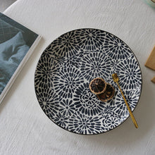 Load image into Gallery viewer, Dinner Plates Hand-painted wind flower 10 inch ceramic dish home decoration plate
