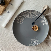 Load image into Gallery viewer, Dinner Plates Hand-painted wind flower 10 inch ceramic dish home decoration plate
