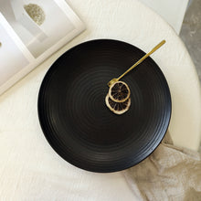 Load image into Gallery viewer, Dinner Plates Hand-painted wind flower 10 inch ceramic dish home decoration plate
