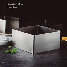 Load image into Gallery viewer, 304 Stainless steel with Musiquan 4 "6" 8 "square round Tiramisu cheesecake mold
