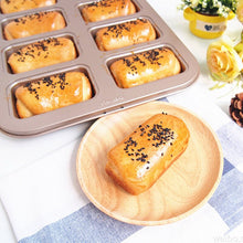 Load image into Gallery viewer, Gold Square Feixin Snow Baking Mold 8 Cup Non-Stick Mini-Pound Cake Bread Mold cake tool kitchen accessories
