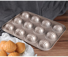 Load image into Gallery viewer, 12 cups non-stick cake baking chestnut mold oven baking tools kitchen baking tray
