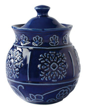 Load image into Gallery viewer, Dishes and plates Creative Design Blue embossed flower dinner plate and coffee pot
