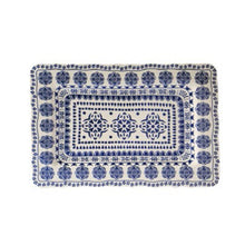 Load image into Gallery viewer, Dishes and plates Creative Design Blue embossed flower dinner plate and coffee pot
