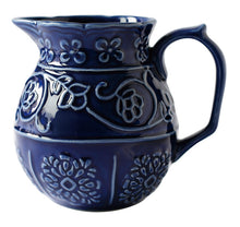 Load image into Gallery viewer, Dishes and plates Creative Design Blue embossed flower dinner plate and coffee pot
