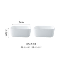 Load image into Gallery viewer, Sauce dish Solid color square ceramic saucer ice cream small bowl

