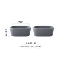 Load image into Gallery viewer, Sauce dish Solid color square ceramic saucer ice cream small bowl
