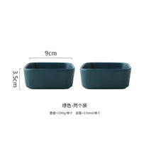 Load image into Gallery viewer, Sauce dish Solid color square ceramic saucer ice cream small bowl

