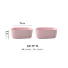 Load image into Gallery viewer, Sauce dish Solid color square ceramic saucer ice cream small bowl
