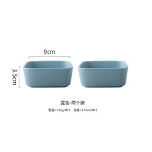 Load image into Gallery viewer, Sauce dish Solid color square ceramic saucer ice cream small bowl
