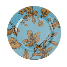 Load image into Gallery viewer, Dinner plates Hand painted botanical drawing gold afternoon tea dessert plate and tea cup

