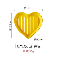 Load image into Gallery viewer, Heart-shaped colorful ceramic salad bowl baked rice plate
