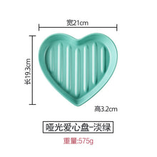 Load image into Gallery viewer, Heart-shaped colorful ceramic salad bowl baked rice plate
