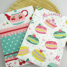 Load image into Gallery viewer, 4pcs/set kitchen napkins 38*58cm high quality cherry macarons printed cotton napkin tea towel on the table home dishtowel
