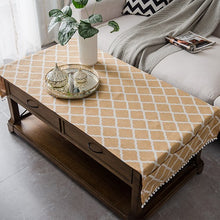 Load image into Gallery viewer, Modern minimalist geometric cotton and linen printed rectangular tablecloth
