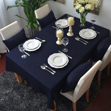 Load image into Gallery viewer, New Solid Color Cotton Rectangular Tablecloths Home Blue European-style Table Cloth
