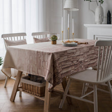Load image into Gallery viewer, Nordic style purple red brick rectangular tablecloth
