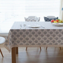 Load image into Gallery viewer, Cotton Linen Table Cloth Small Fresh Dinner Tablecloth Antependium Tea Tablecloth Christmas Toalha de mesa
